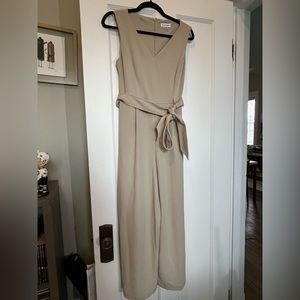 NWT Calvin Klein Jumpsuit Khaki Size 4